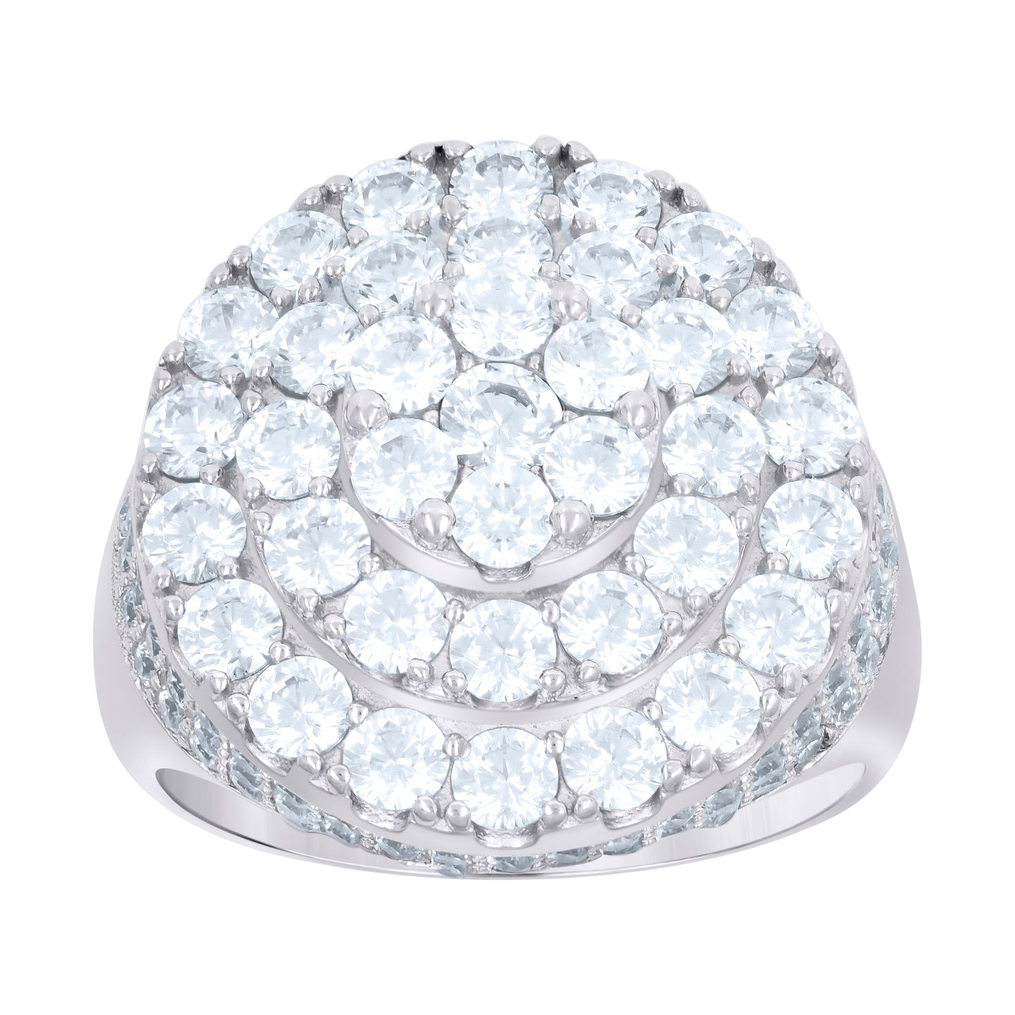 Sterling Silver Men's Cubic-Zirconia Fashion Bridal Anniversary Wedding Engagement Band Ring