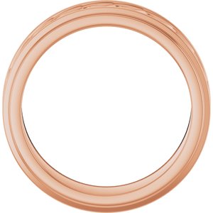 10k Yellow Or White Or Rose Gold Double Stepped-Edge Sculptural Flat Band