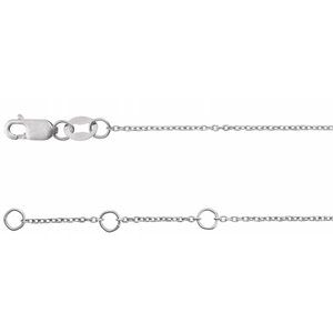 14K White Gold Straight Baguette 8.77 X 3.71 Mm Si2-Si3, G-H Polished 2.25 X 1.25 Mm .04 Ctw Natural Diamond Two-Stone 7" Link Bracelet