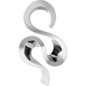 14K White Gold 17.1 X 9.75 Mm Polished Freeform Pendant