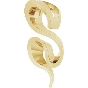 14K Yellow Gold 17.1 X 9.75 Mm Polished Freeform Pendant