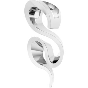 14K White Gold 17.1 X 9.75 Mm Polished Freeform Pendant
