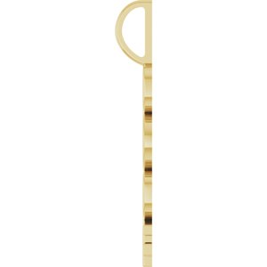 14K Yellow Gold Polished Vertical Pendant