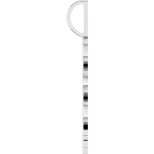 Sterling Silver Polished Vertical Pendant
