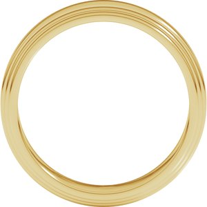 14K Yellow Gold 5 Mm Flat Double Stepped Edge Band Size 11