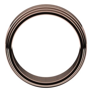 10K Yellow Or White Or Rose Gold Double Stepped-Edge Flat Band