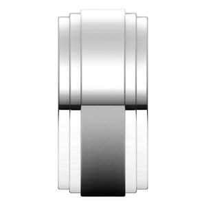 Continuum Sterling Silver Double Stepped-Edge Flat Band