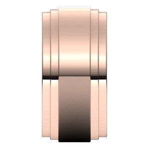 10K Yellow Or White Or Rose Gold Double Stepped-Edge Flat Band