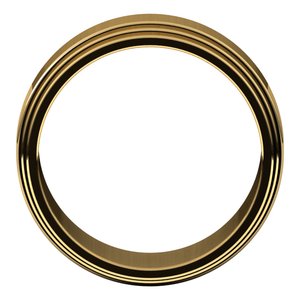 10K Yellow Or White Or Rose Gold Double Stepped-Edge Flat Band