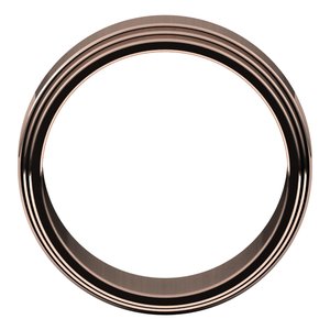 10K Yellow Or White Or Rose Gold Double Stepped-Edge Flat Band