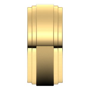 10K Yellow Or White Or Rose Gold Double Stepped-Edge Flat Band