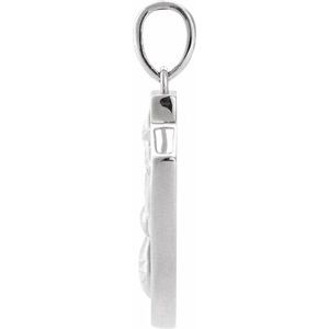 Sterling Silver 18.99 X 15 Mm Polished Bee Shield Pendant