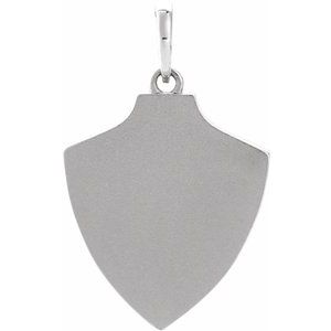 Sterling Silver 18.99 X 15 Mm Polished Bee Shield Pendant