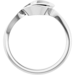Sterling Silver Polished Freeform Ring Size 7