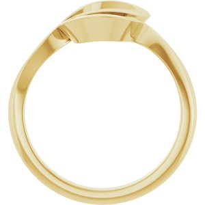 14K Yellow Gold Polished Freeform Ring Size 7