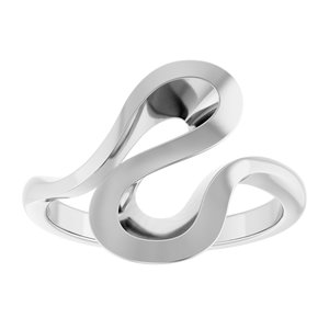 Sterling Silver Polished Freeform Ring Size 7