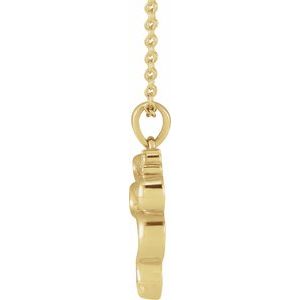 14K Yellow Gold Round 1.5 Mm G-H I1 .03 Ctw Natural Diamond Serpent Necklace, Length: 18 In
