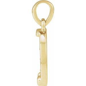14K Yellow Gold 16.2 X 8.72 Mm Polished Horseshoe Pendant