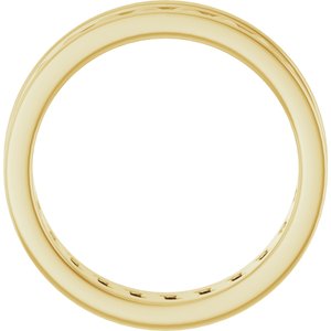 14K Yellow Gold 6.3 Mm Polished French Curb Link Band Size 10