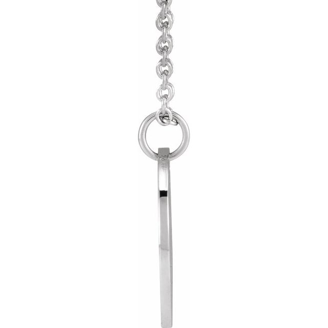 Sterling Silver Polished Birth Flower 16-18" Necklace