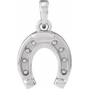 Sterling Silver 16.2 X 8.72 Mm Polished Horseshoe Pendant