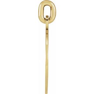 14K Yellow Gold Compass 26.2 X 18 Mm Polished Compass Pendant