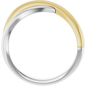 14K White/Yellow Gold Polished Freeform Ring Size 7