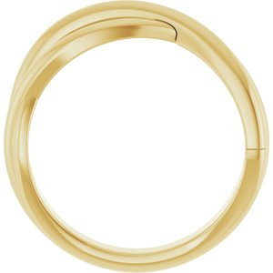 14K Yellow Gold Polished Freeform Ring Size 7