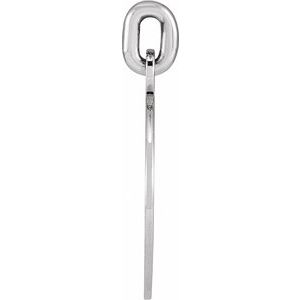 14K White Gold Compass 26.2 X 18 Mm Polished Compass Pendant