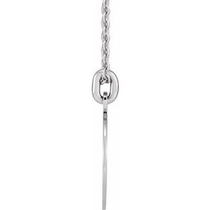 Sterling Silver Compass 26.2 X 18 Mm 20 In Polished Compass Necklace