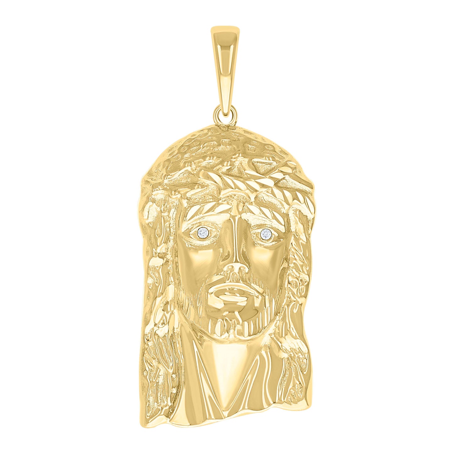 Sterling Silver Mens Jesus Religious Charm Pendant