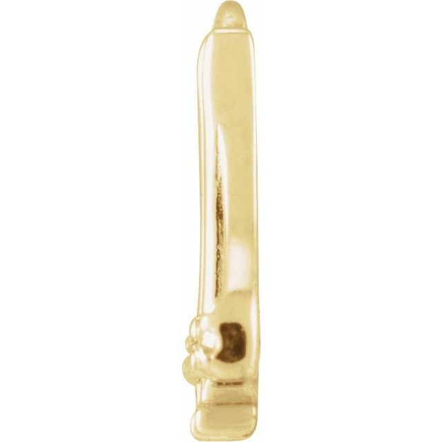 14K Yellow Or White Or Rose Gold Round.9Mm  Si1-Si2, G-H 7.05 X 8.65 Mm Polished Petite Pave .025 Ctw Natural Diamond Golden Gate Bridge Dangle