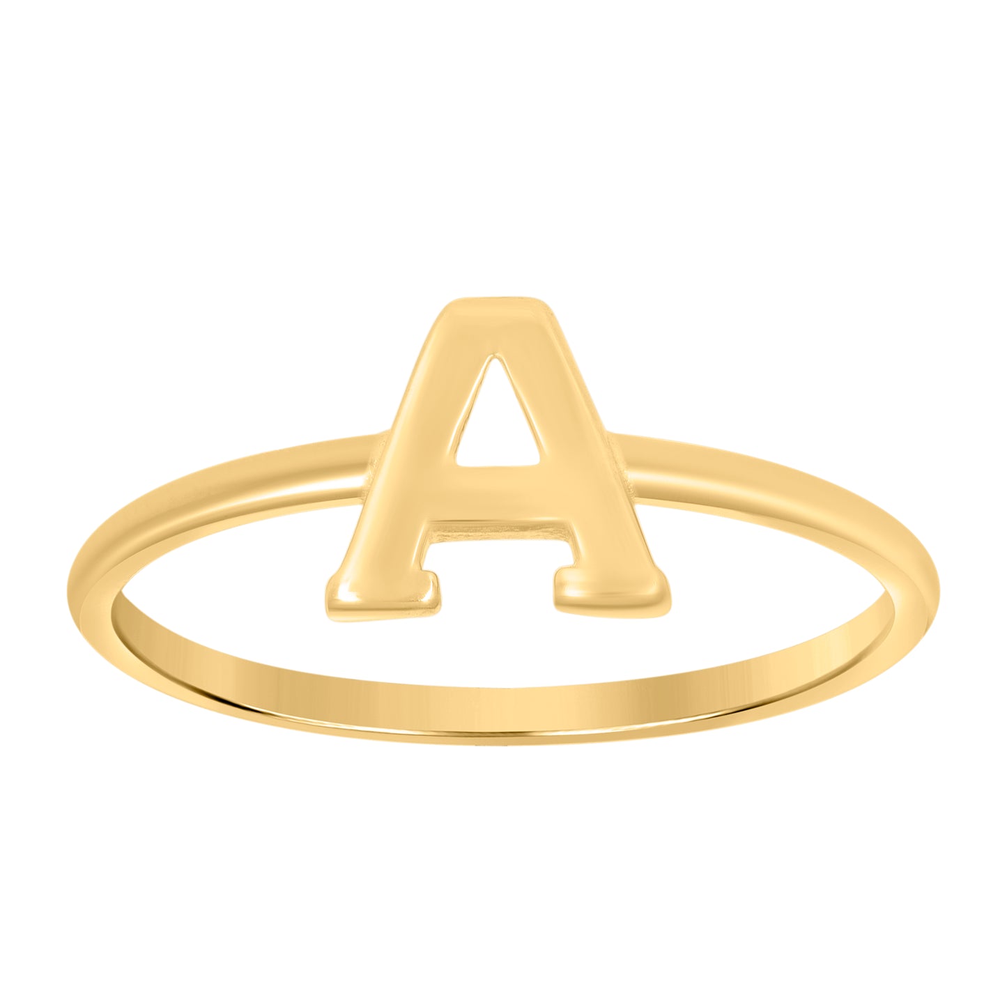 10K Yellow Gold Womens Initial Alphabet Bridal Anniversary Engagement Wedding Ring