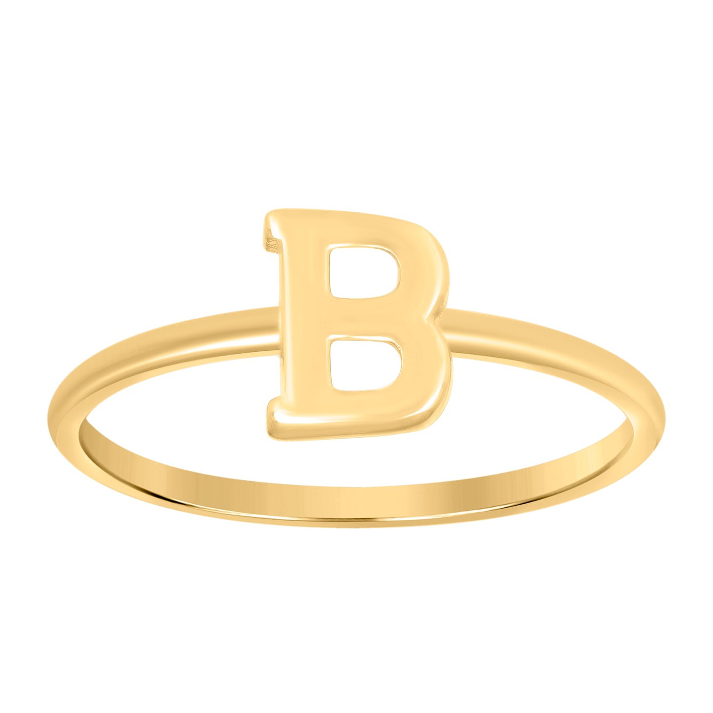 10K Yellow Gold Womens Initial Alphabet Bridal Anniversary Engagement Wedding Ring