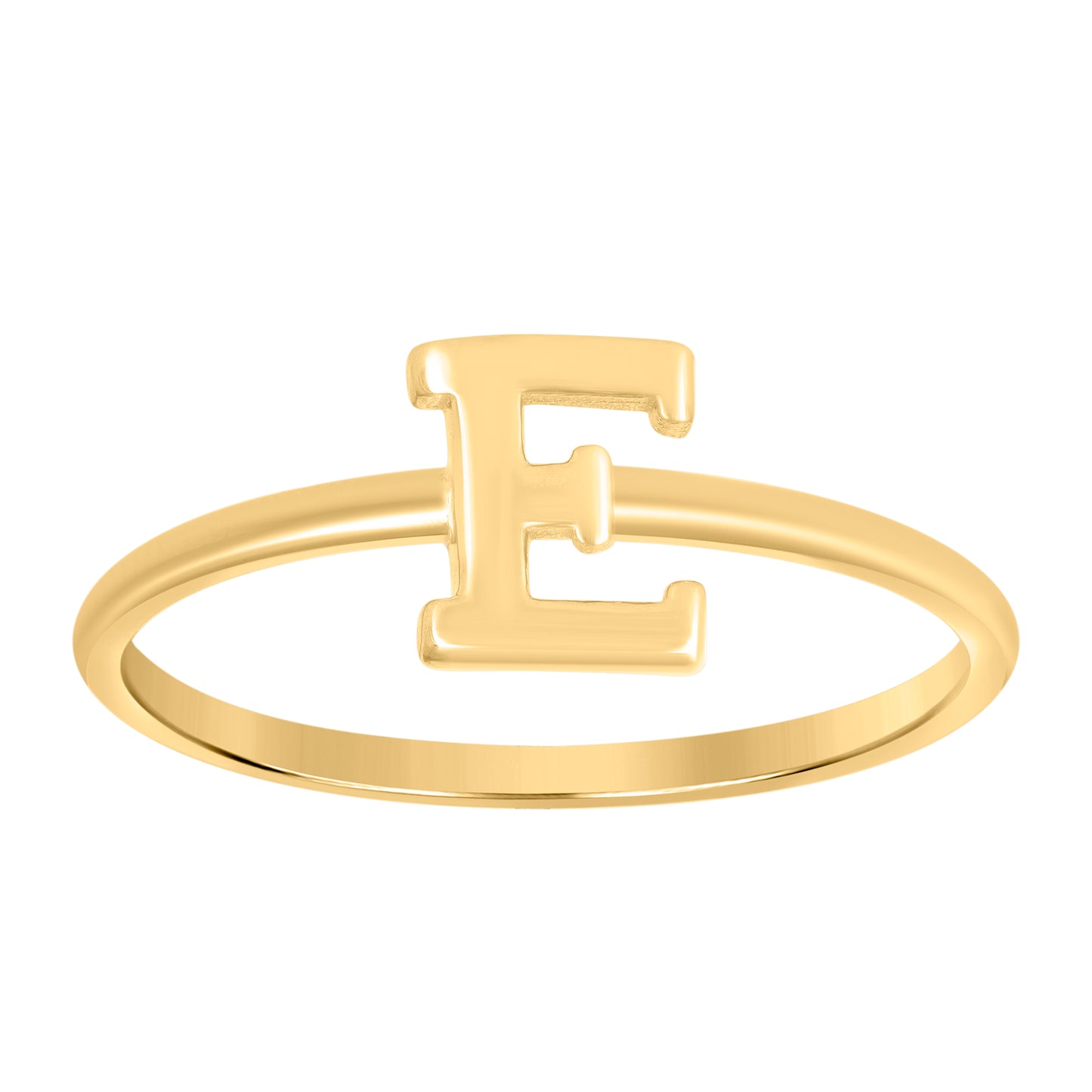 10K Yellow Gold Womens Initial Alphabet Bridal Anniversary Engagement Wedding Ring