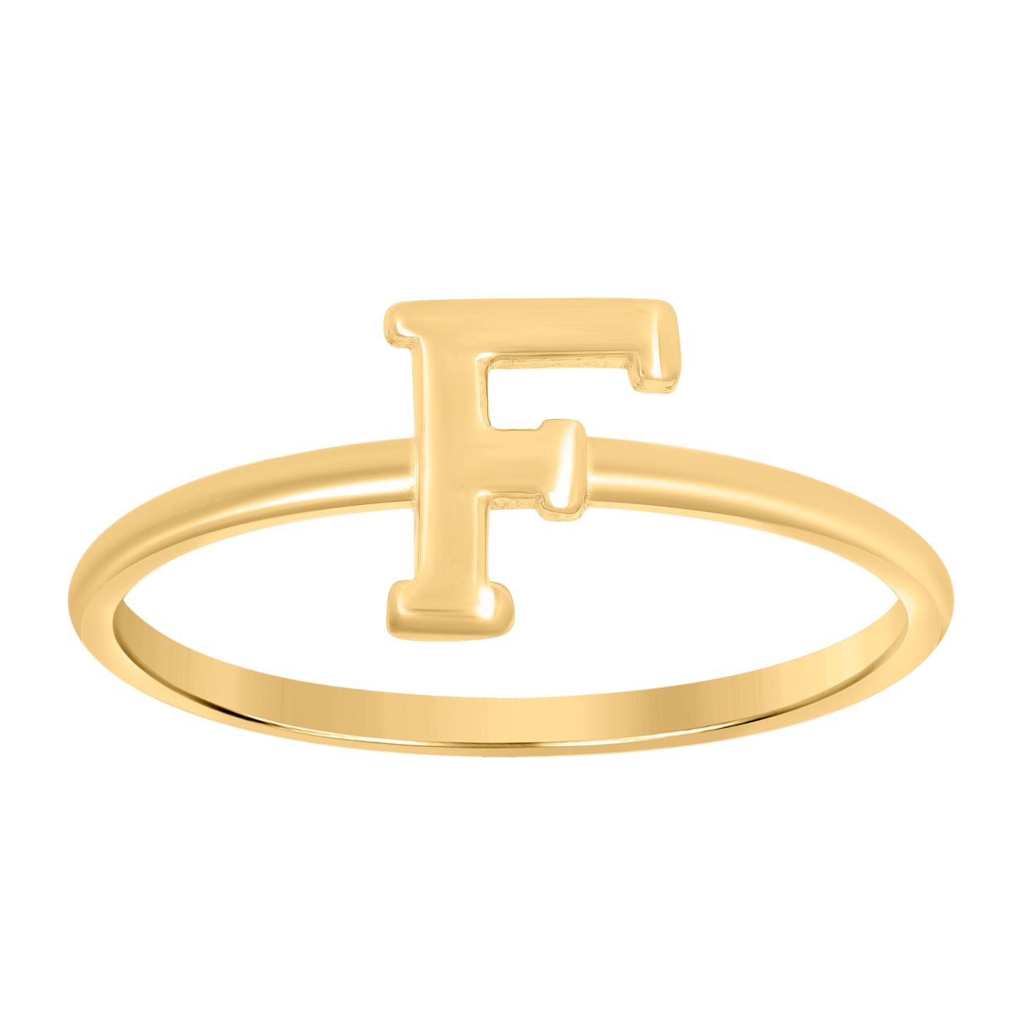 10K Yellow Gold Womens Initial Alphabet Bridal Anniversary Engagement Wedding Ring