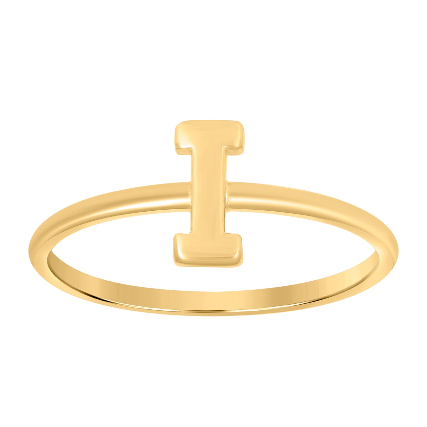 10K Yellow Gold Womens Initial Alphabet Bridal Anniversary Engagement Wedding Ring