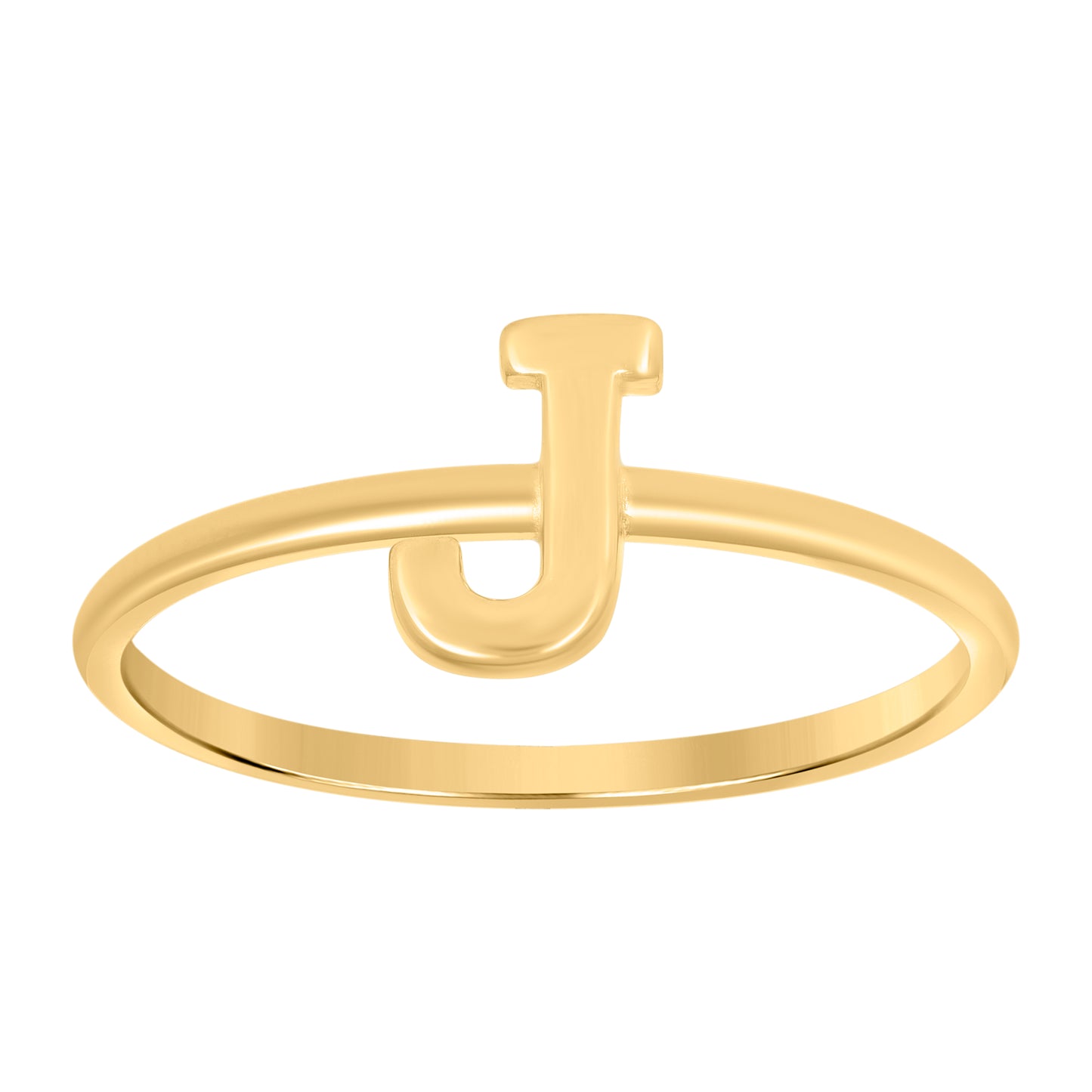 10K Yellow Gold Womens Initial Alphabet Bridal Anniversary Engagement Wedding Ring