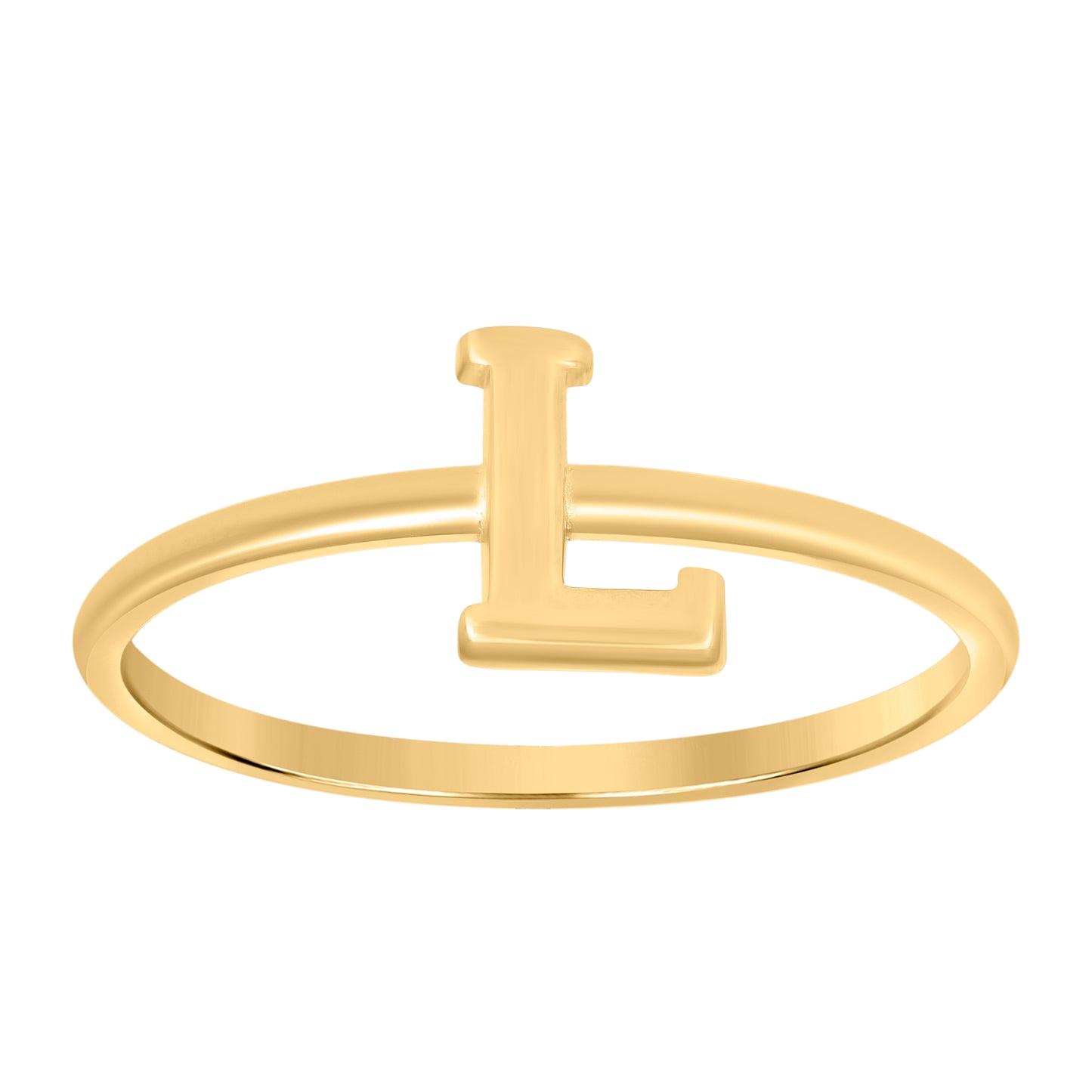10K Yellow Gold Womens Initial Alphabet Bridal Anniversary Engagement Wedding Ring