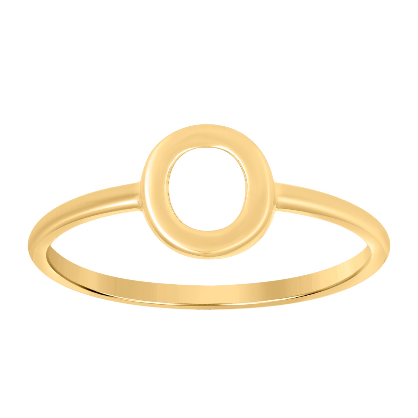 10K Yellow Gold Womens Initial Alphabet Bridal Anniversary Engagement Wedding Ring