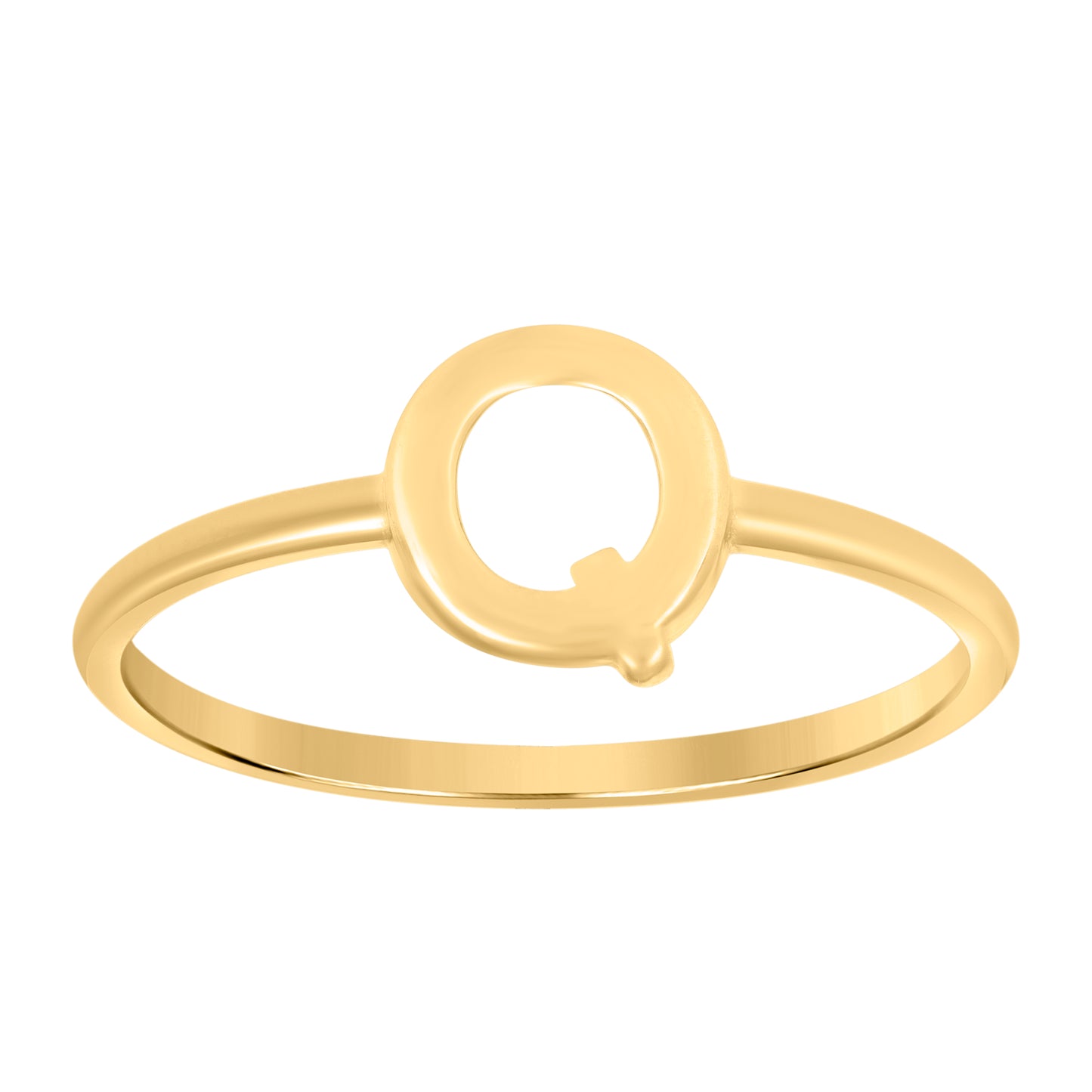 10K Yellow Gold Womens Initial Alphabet Bridal Anniversary Engagement Wedding Ring