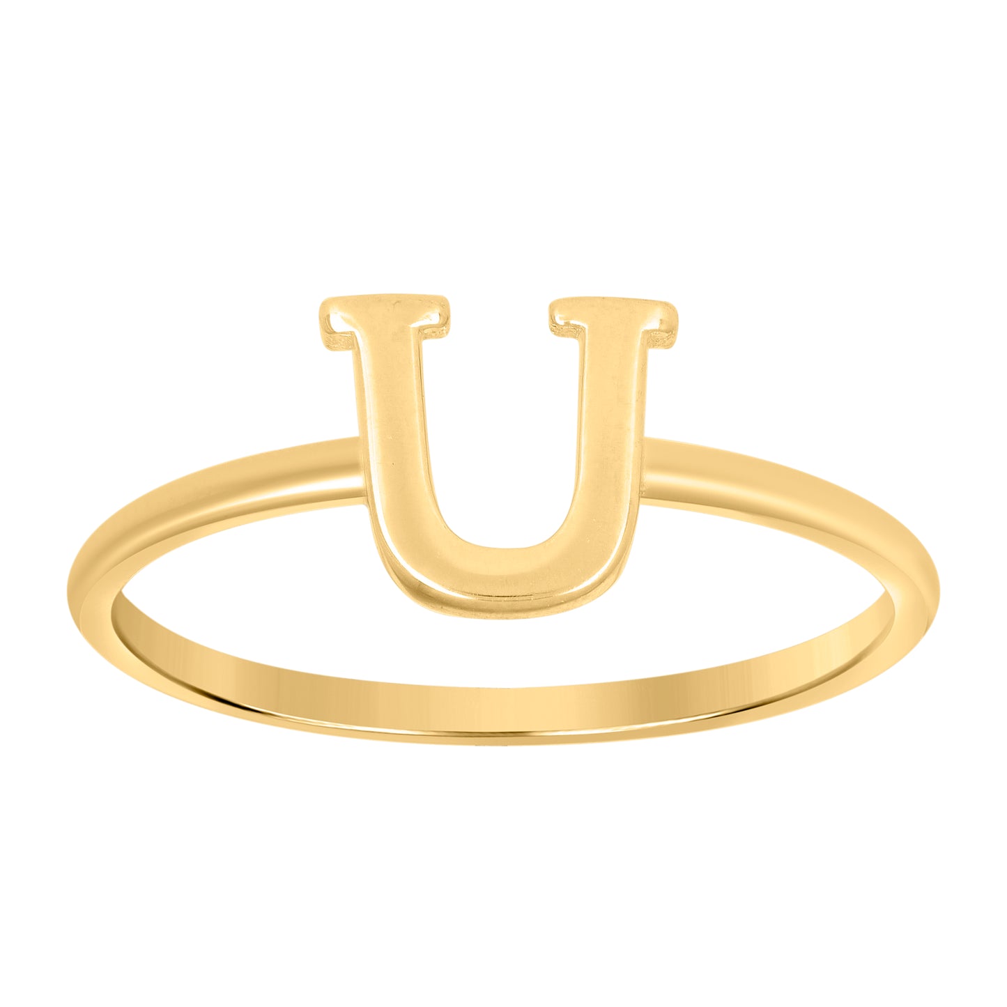 10K Yellow Gold Womens Initial Alphabet Bridal Anniversary Engagement Wedding Ring