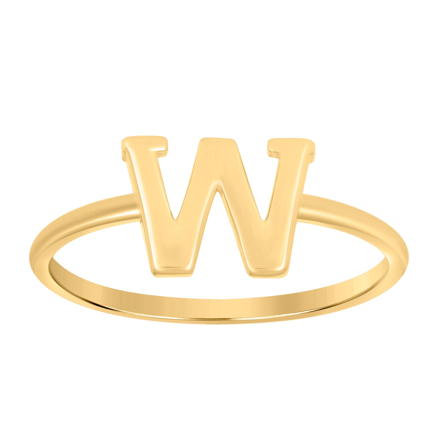 10K Yellow Gold Womens Initial Alphabet Bridal Anniversary Engagement Wedding Ring
