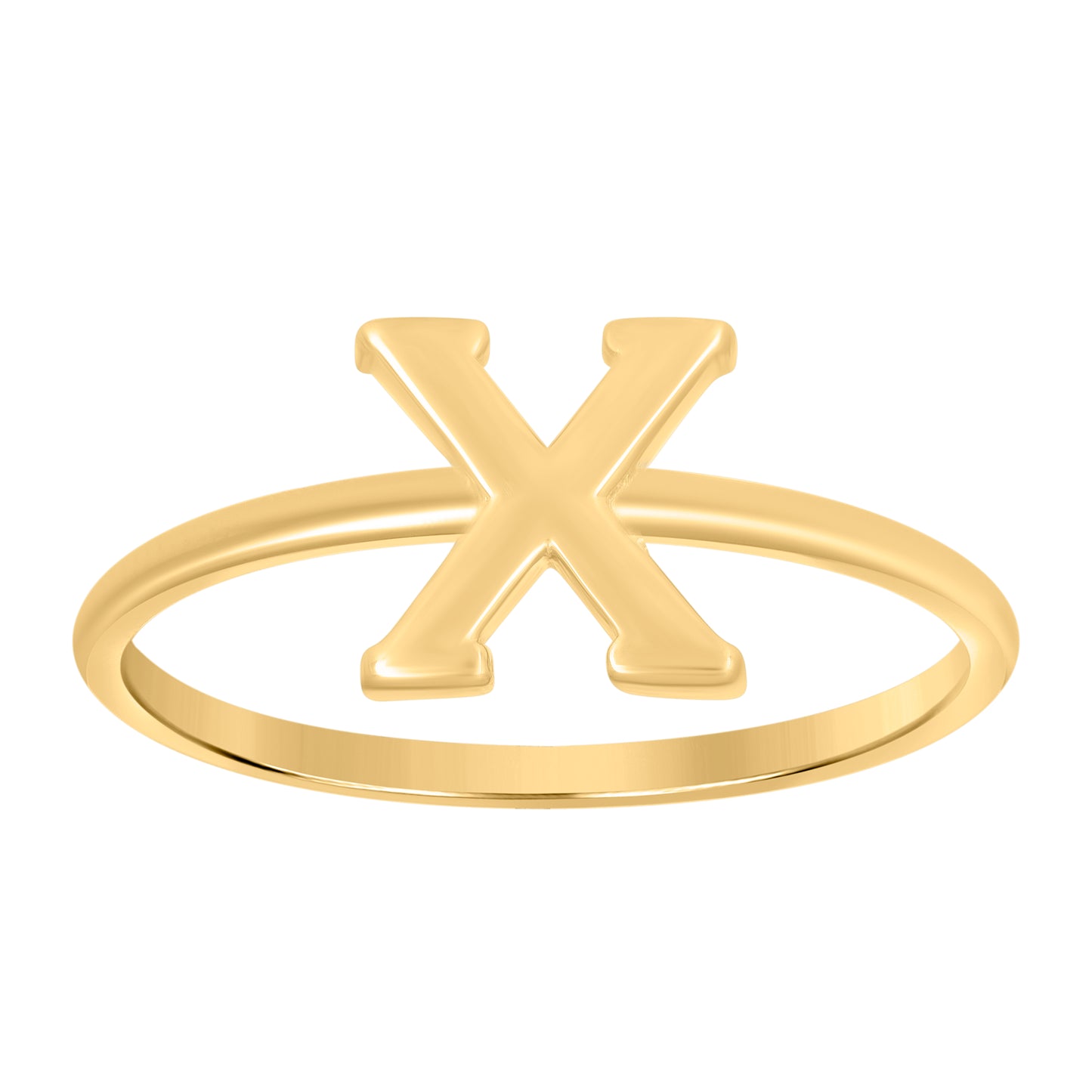 10K Yellow Gold Womens Initial Alphabet Bridal Anniversary Engagement Wedding Ring