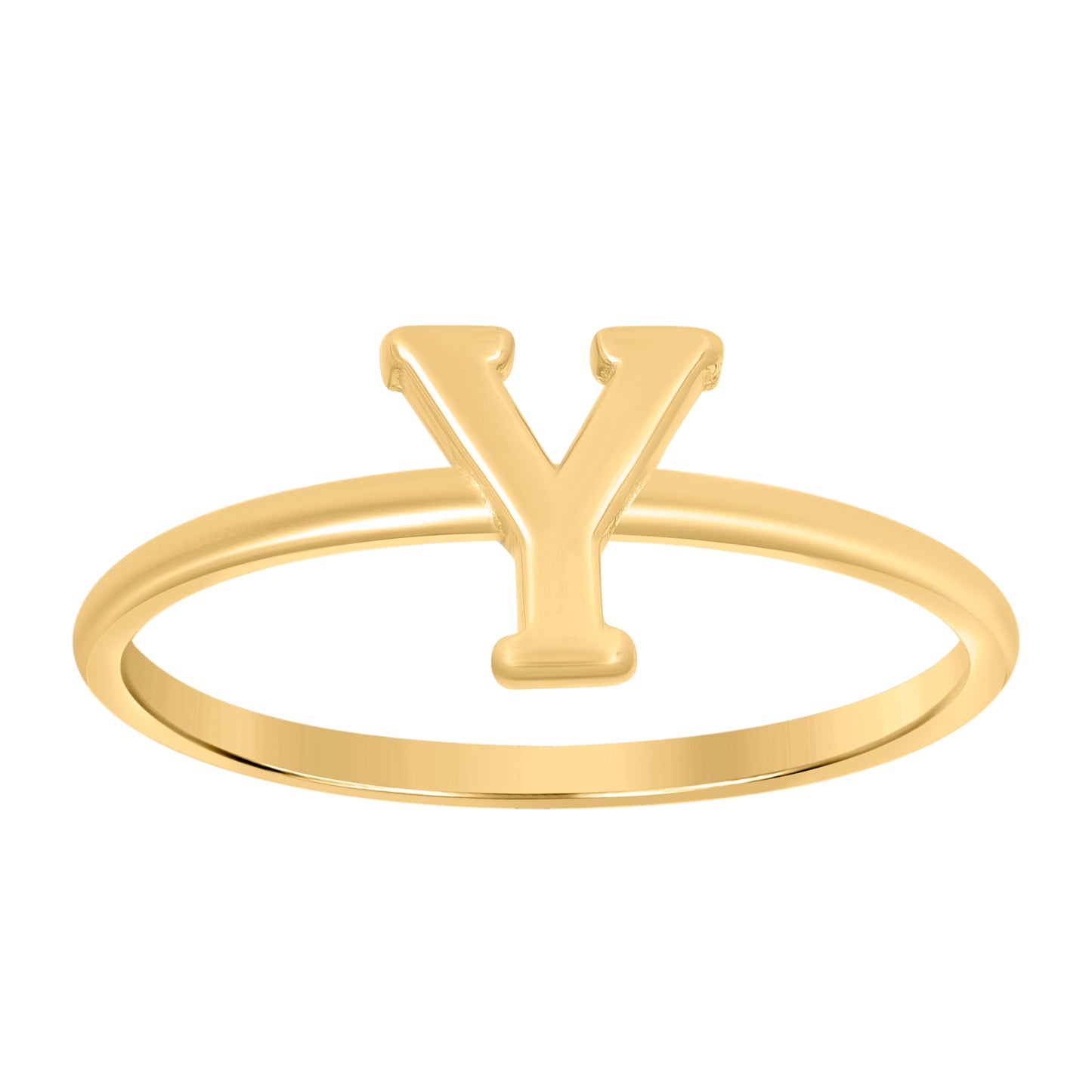 10K Yellow Gold Womens Initial Alphabet Bridal Anniversary Engagement Wedding Ring
