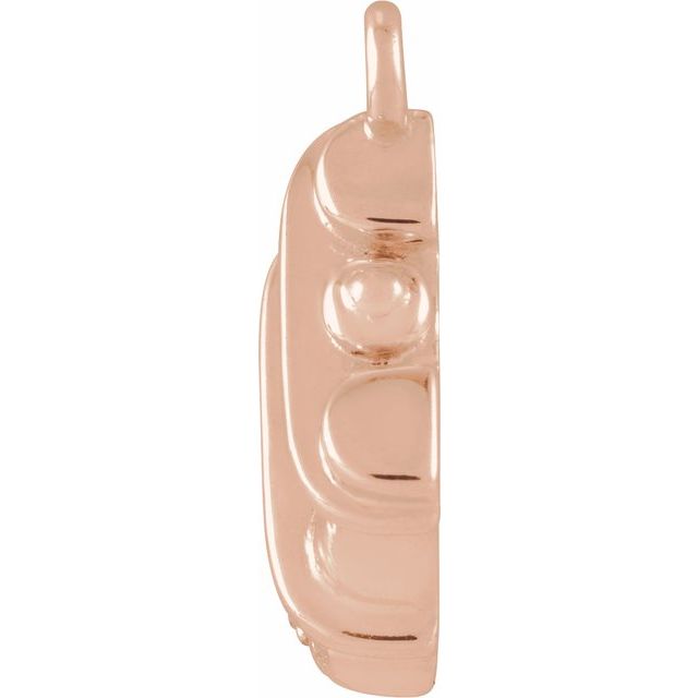14K Yellow Or White Or Rose Gold Round1Mm  Si1-Si2, G-H 10.35 X 6.9 Mm Polished Petite Pave .03 Ctw Natural Diamond Binoculars Dangle