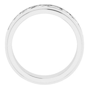 14k Yellow Or White Or Rose Gold Double Stepped-Edge Sculptural Flat Band