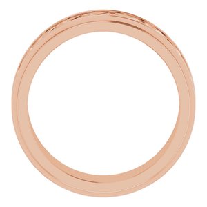 18k Yellow Or White Or Rose Gold Double Stepped-Edge Sculptural Flat Band