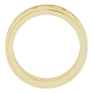 18k Yellow Or White Or Rose Gold Double Stepped-Edge Sculptural Flat Band