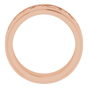 14k Yellow Or White Or Rose Gold Double Stepped-Edge Sculptural Flat Band